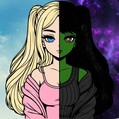 realistic girl split