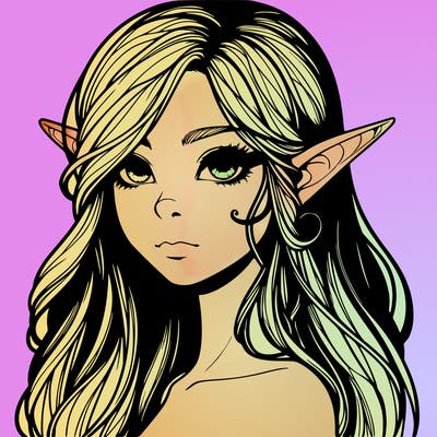 elf girl realistic dark fantasy