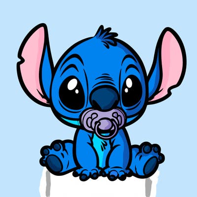 baby stitch with pacifier