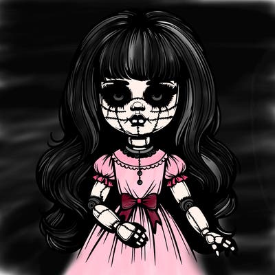 beautiful realistic creepy doll