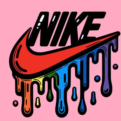 dripping nike logo