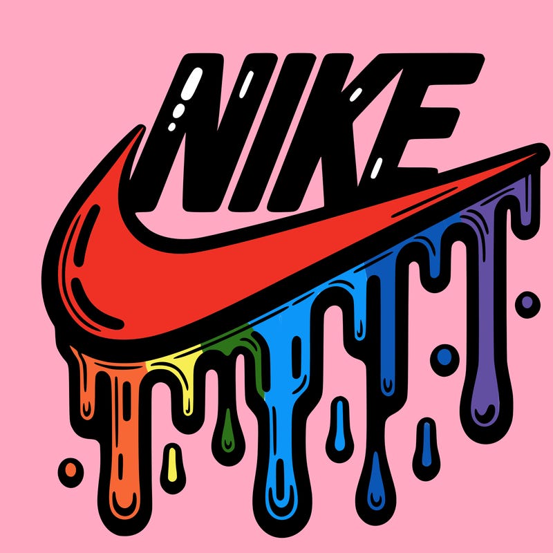 dripping nike logo