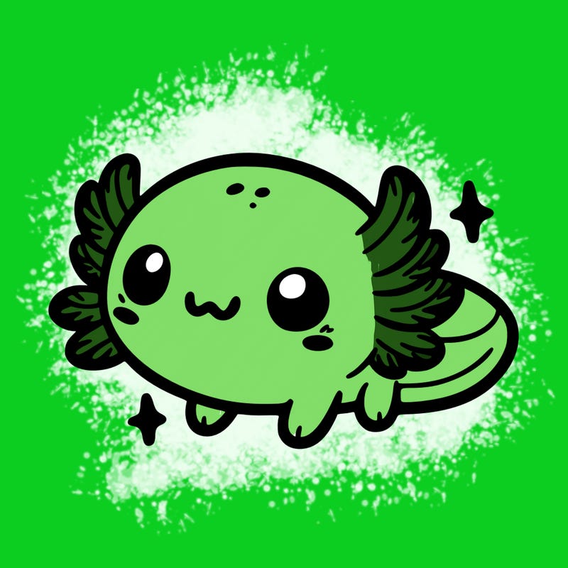 cute easy baby axolotl