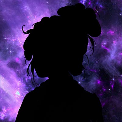 realistic teenage girl with a messy bun