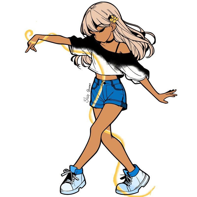 realistic girl danceing