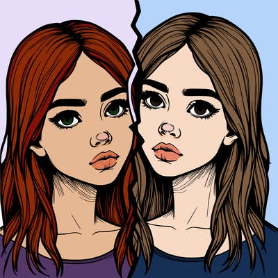 realistic girl split