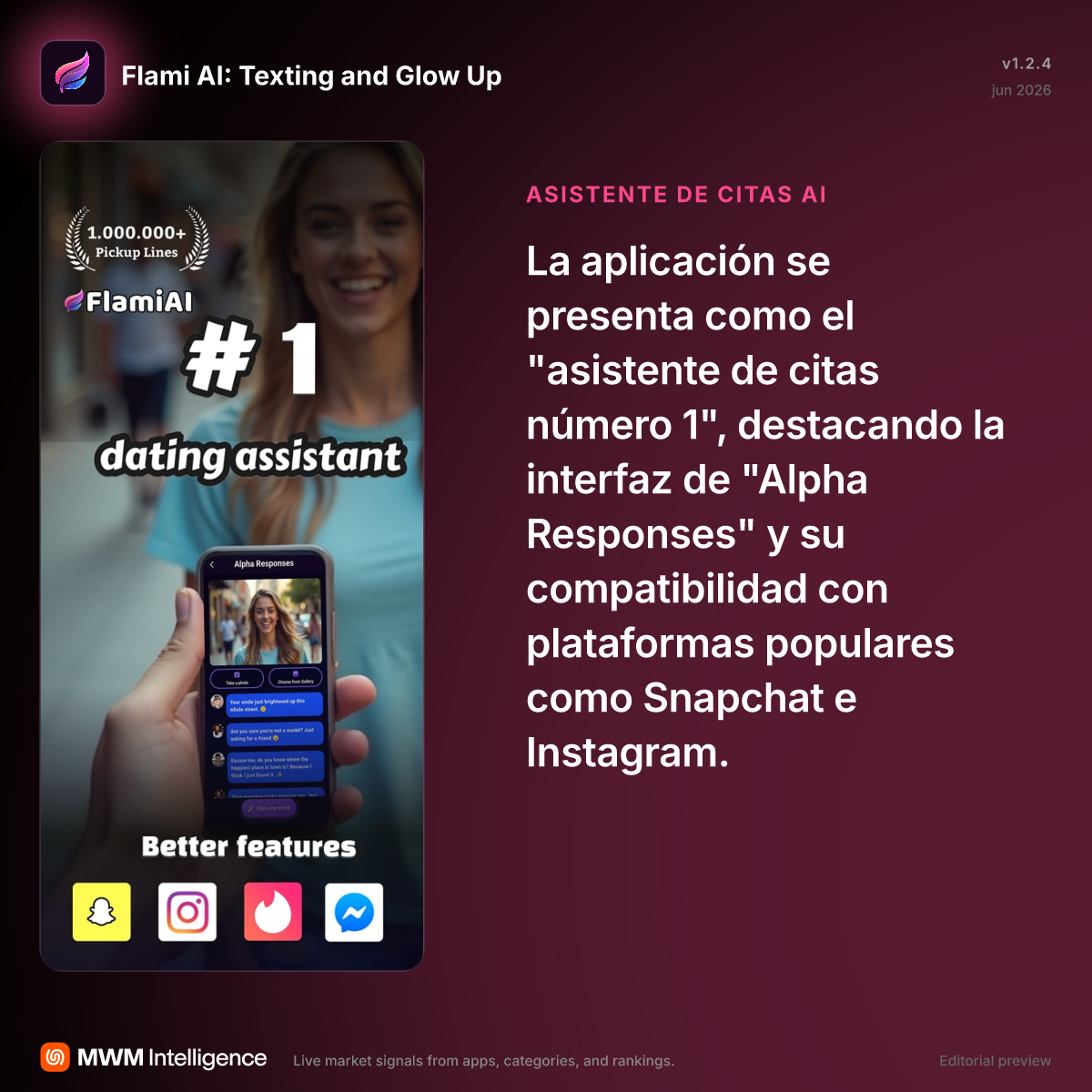 Flami AI: Texting and Glow Up - App de Estilo de vida | MWM