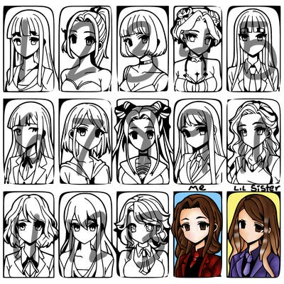 girls that look diffrent anime