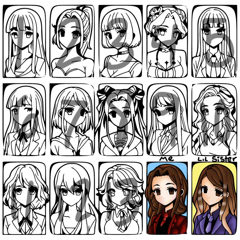 girls that look diffrent anime