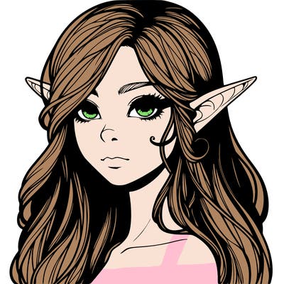 elf girl realistic dark fantasy