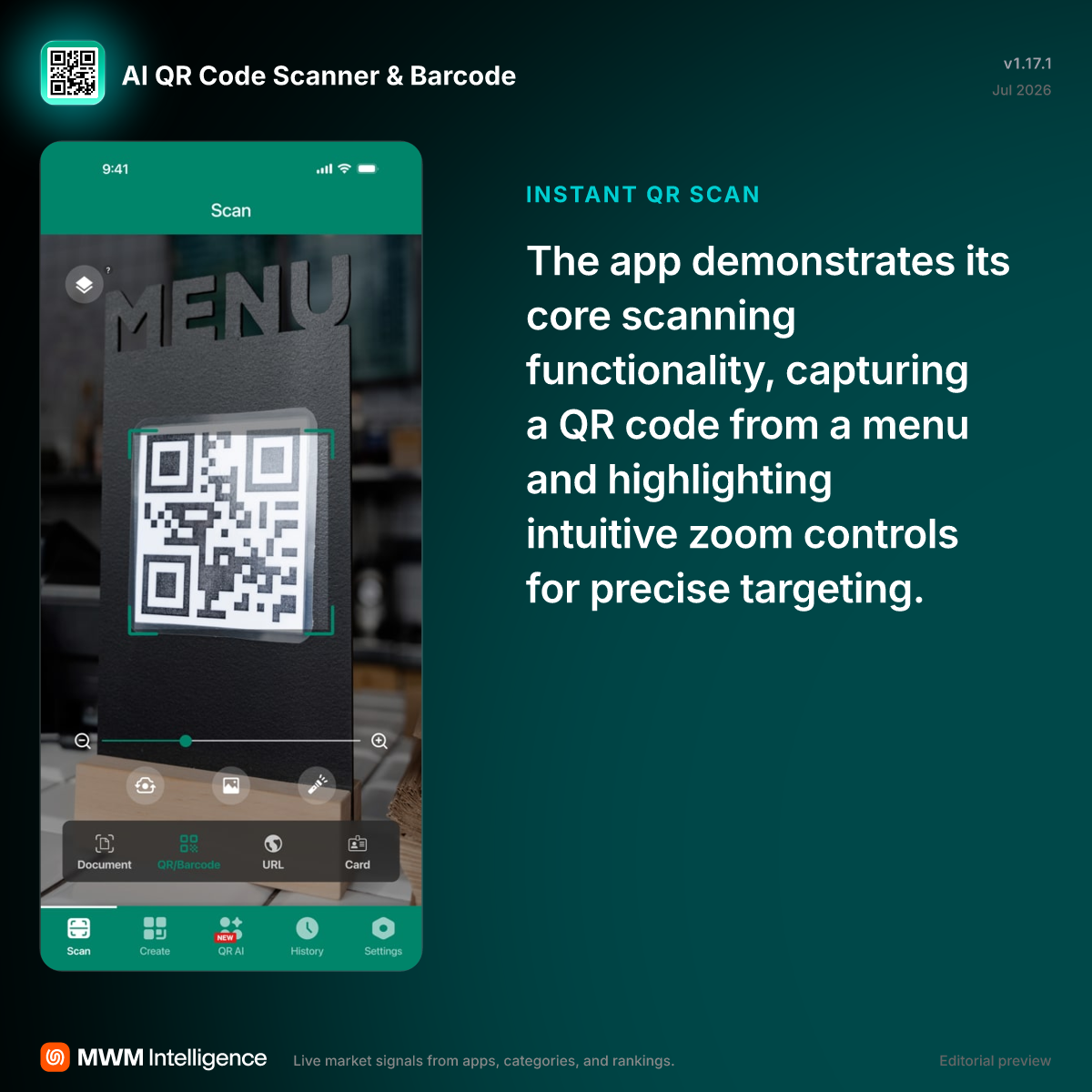 AI QR Code Scanner & Barcode - Utilities App | MWM