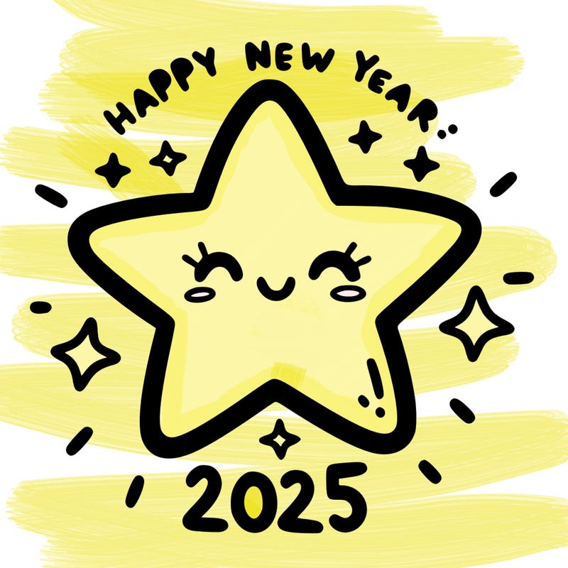 happy new year 2025 star wish