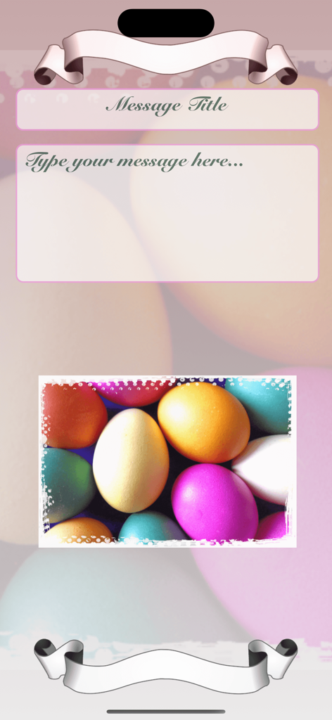 Happy Easter • Greeting cards - Personalized Easter greeting card editor with message fields and colorful eggs