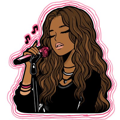 realistic female singer