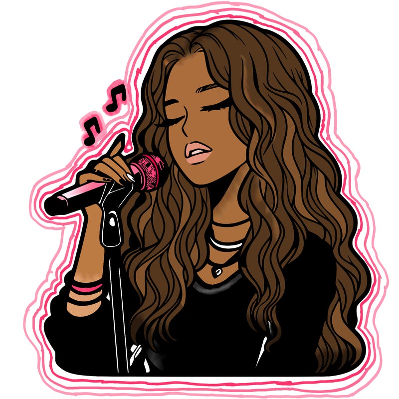 realistic female singer