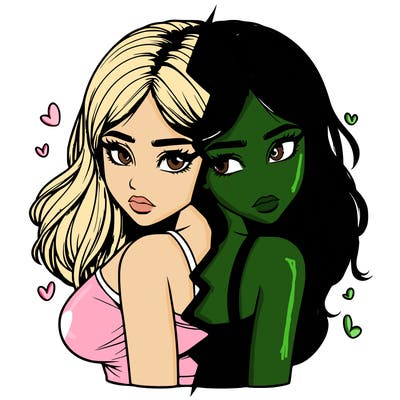 realistic girl split