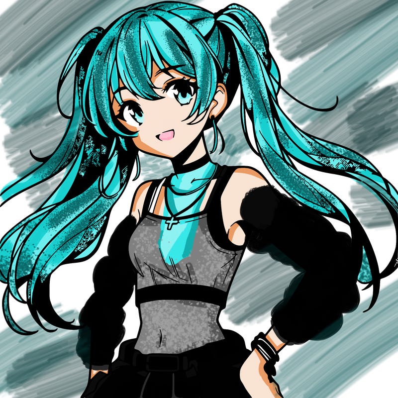 anime girl wearing crop top