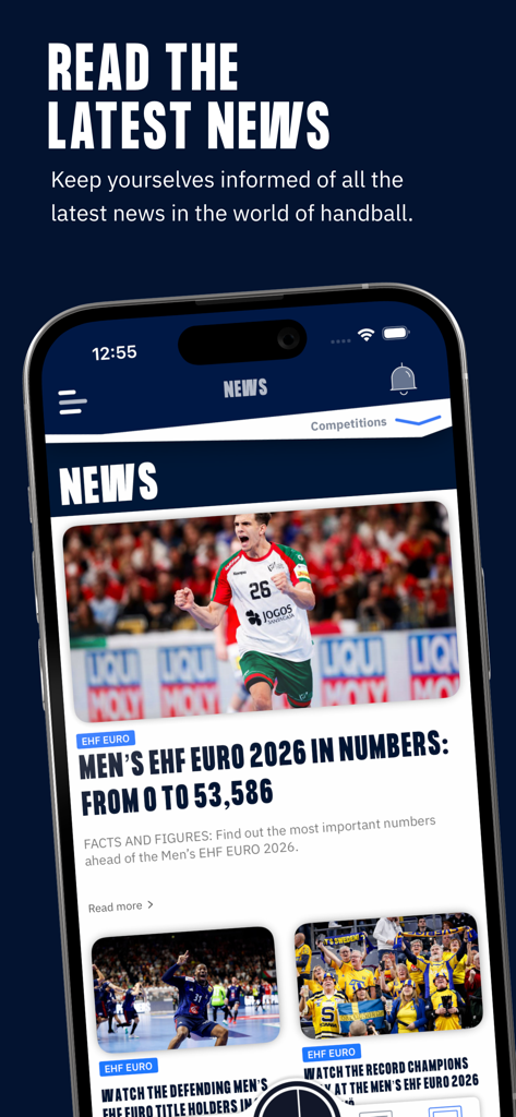 Home of Handball - Latest news and articles section of the Home of Handball mobile app