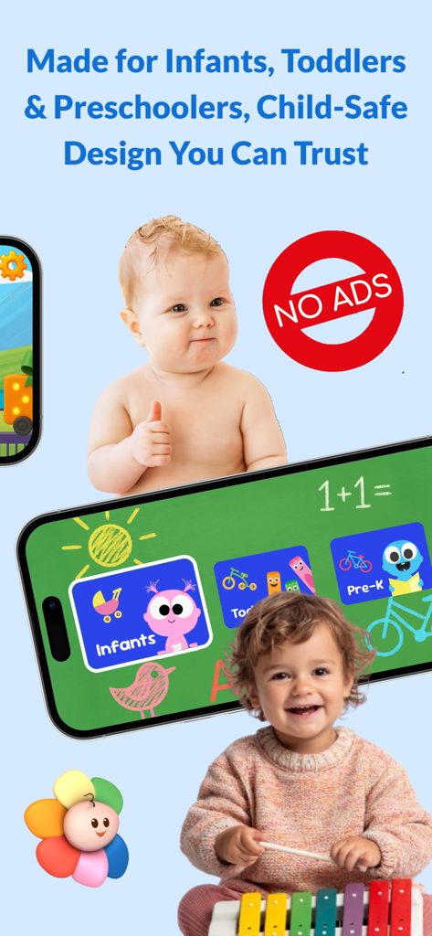 First | Fun Learning for Kids - Aplicación educativa para bebés, niños pequeños y preescolares sin anuncios y con diseño seguro para niños.