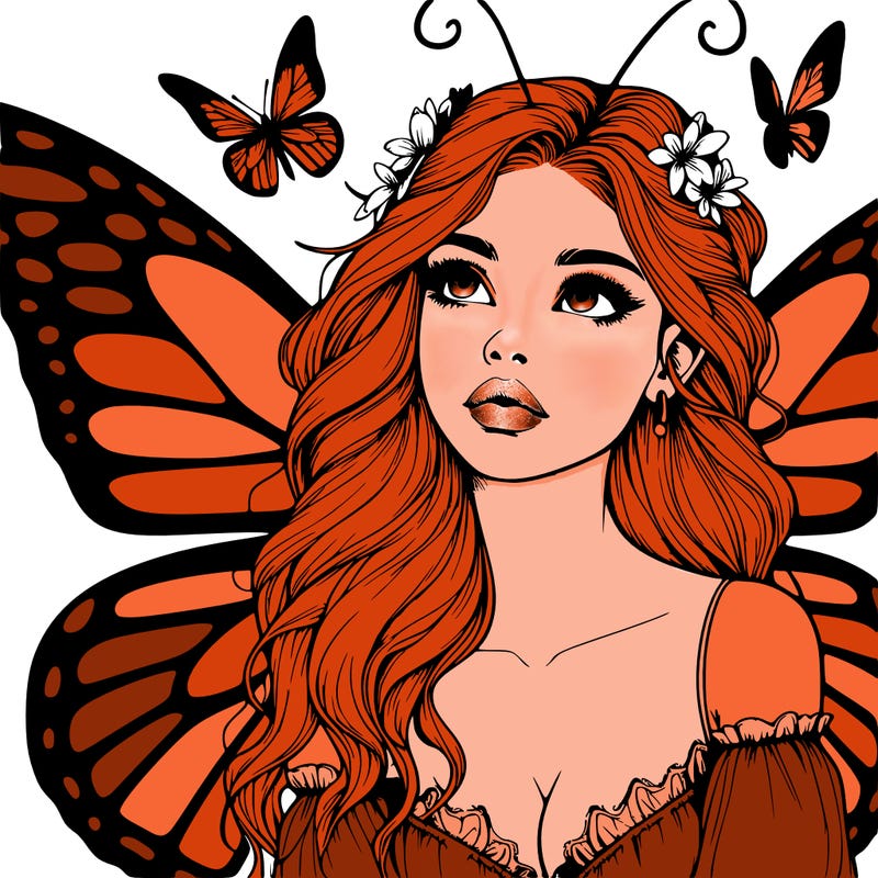 butterfly fairy realistic girl
