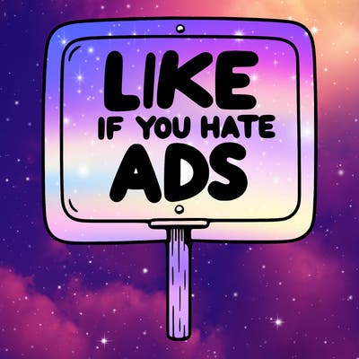 a sign that says like if you hate ads