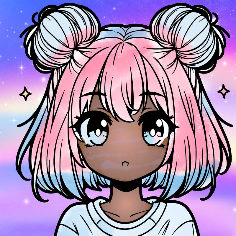 a girl with two hair buns anime