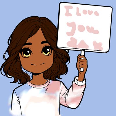 realistic girl holding up a sign