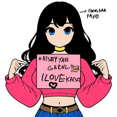 girl holding a blank sign in a long sleeve crop top