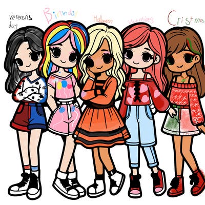 5 girls