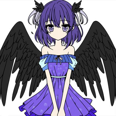 female manga character with wings