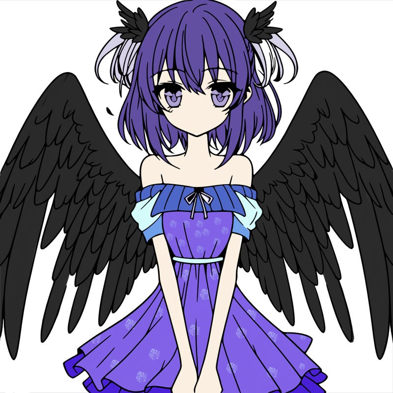 female manga character with wings