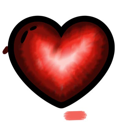 a blank heart