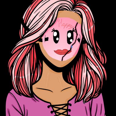 a girl realistic faceles