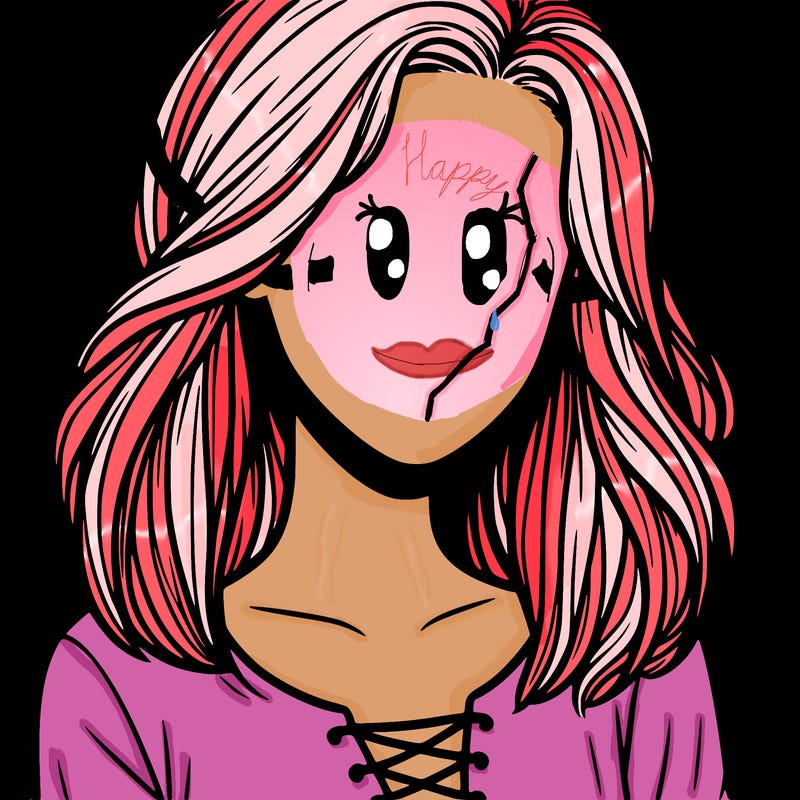 a girl realistic faceles