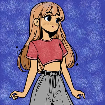 girl in a cute crop top