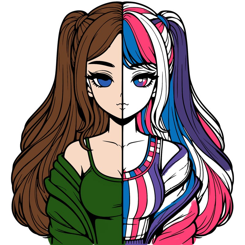 realistic girl split