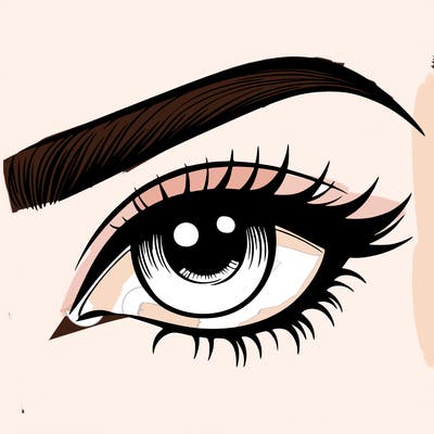 eye closeup with eyebrow