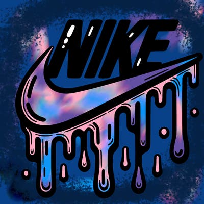 dripping nike logo
