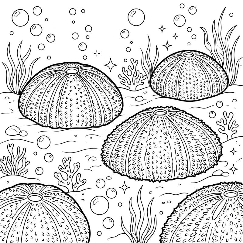 Explore the calming underwater world with this delightful sea biscuits coloring page. Designed with seniors in mind, it features large, clear outlines for a truly relaxing creative experience.