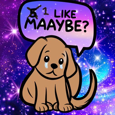 a puppy that says 5 like maybe