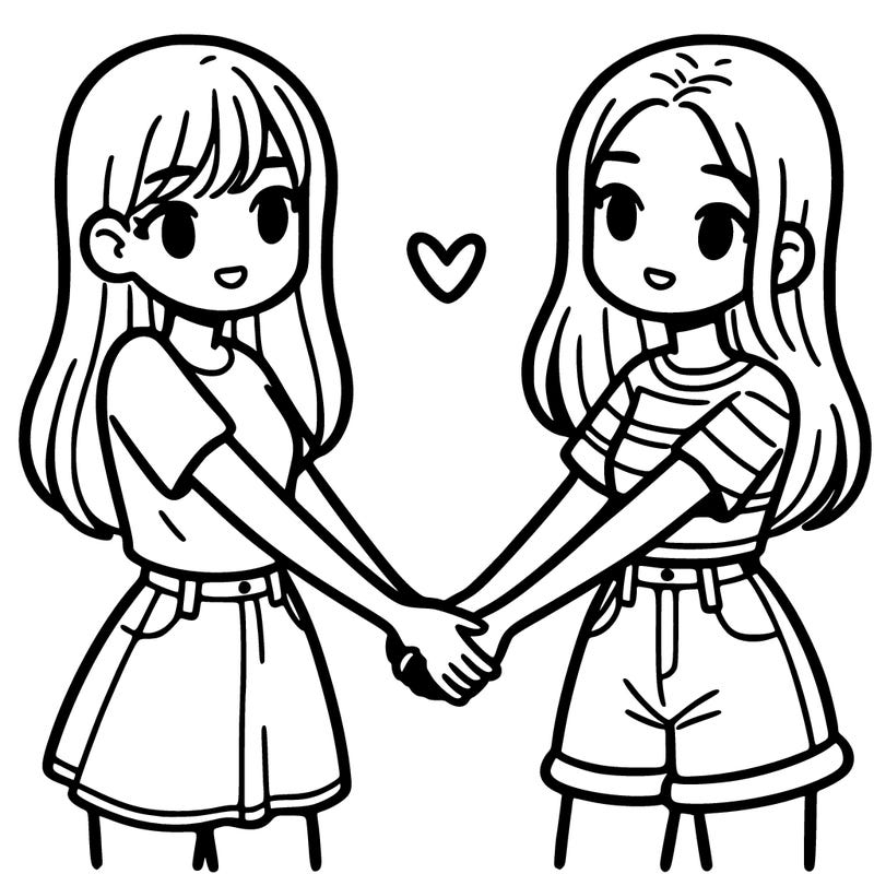 two teen girls holding hands
