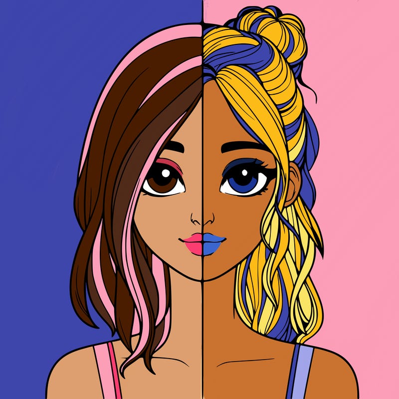 realistic girl split