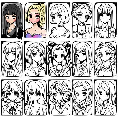 girls that look diffrent anime