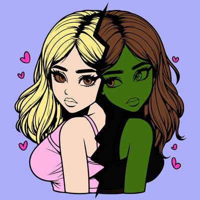 realistic girl split