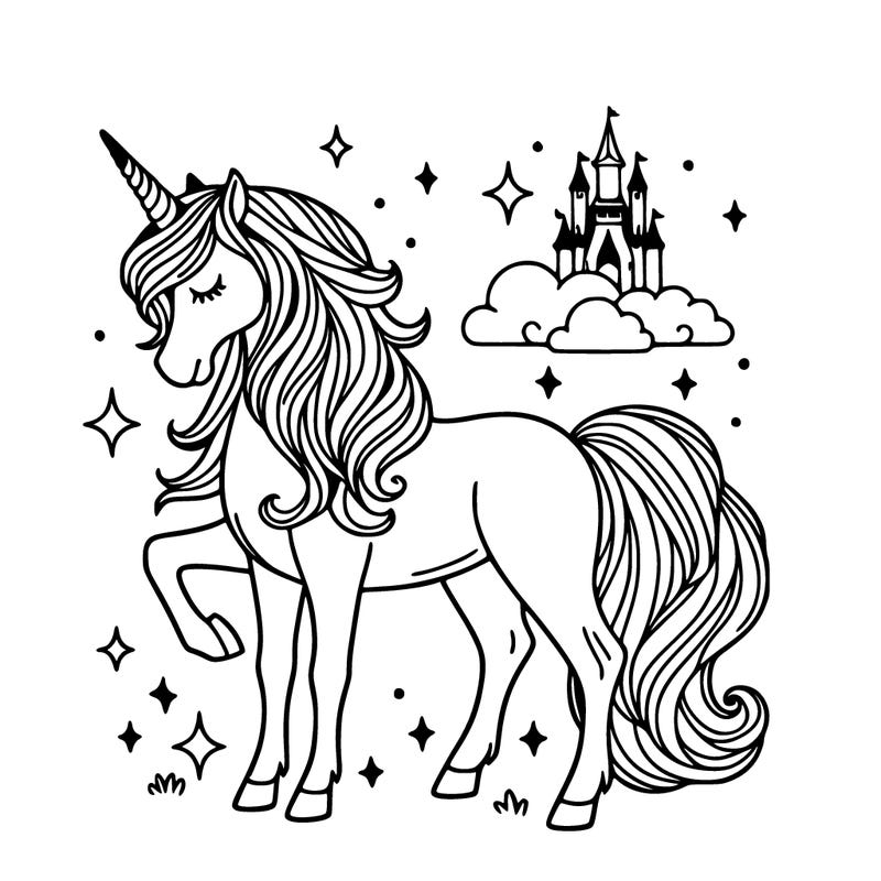 majestic unicorn standing