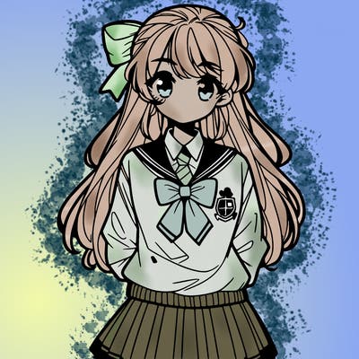 preppy anime girl
