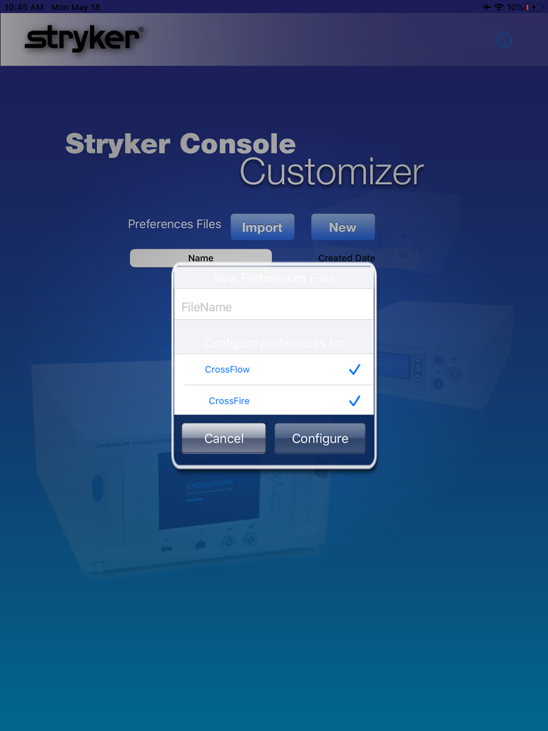 Stryker Console Customizer - Medical App | MWM