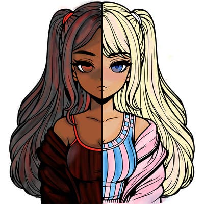 realistic girl split