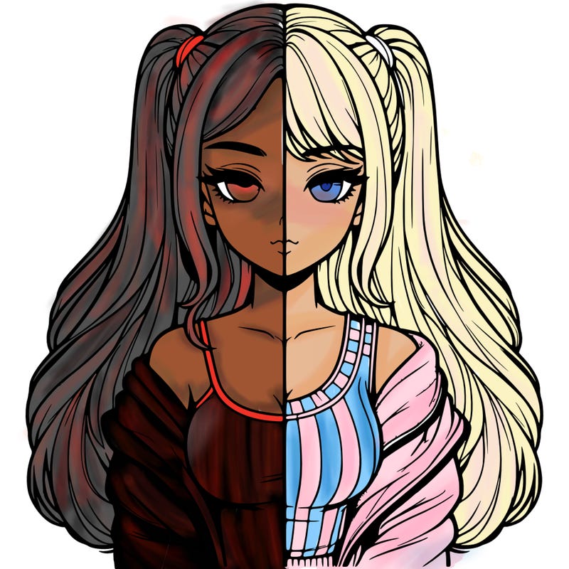 realistic girl split