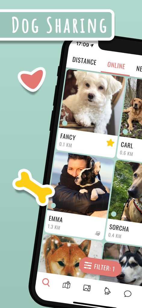 Happy Puppy Dog Sharing - Social Networking App | MWM